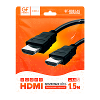 Кабель GFPower HDMI (m)-HDMI (m) 1.5м ПВХ ver.1.4 черный в пакете