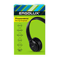 Наушники полноразмерные Ergolux ELX-BTHP01-C02 bluetooth 5.3 с микр. MP3/FM черный (1/5/80)