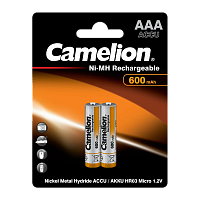Аккумулятор бытовой Camelion HR03 AAA BL2 NI-MH 600mAh (2/24/480)