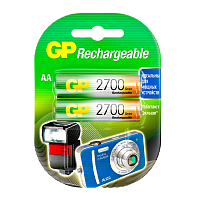 Аккумулятор бытовой GP HR6 AA BL2 NI-MH 2700mAh в пластиковой упаковке (2/20/200)