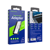USB-Хаб Borofone DH1 3USB Type-C (m) USB2.0+USB3.0 серебряный (1/27/162) 