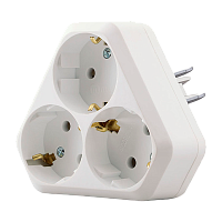 Розетка Makel 3гн. 16A С/З белый 10001234 (1/12)