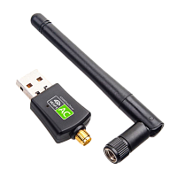 Wi-Fi адаптер Selenga RTL8811 2.4 ГГц 150Мбит USB 802.11 с антенной free driver черный