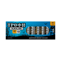 Батарейка Трофи LR6 AA БОКС10 Alkaline 1.5V (10/300/18900) 