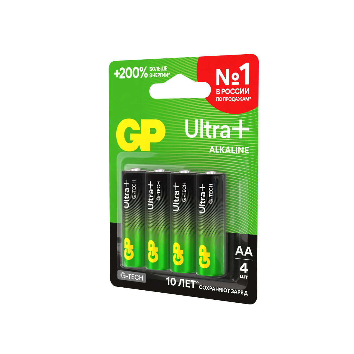 Батарейка GP ULTRA PLUS G-tech LR6 AA BL4 Alkaline 1.5V (4/40/320)