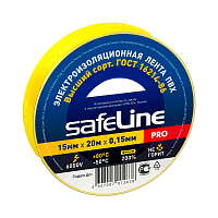Изолента Safeline 15мм*20м ПВХ желтый (10/200)
