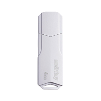 Флеш-накопитель Smartbuy Clue 4GB USB2.0 пластик белый