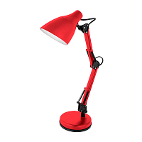 Светильник настольный Camelion KD-331 40W 230V E27 на основании 1.6м красный (1/6)