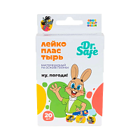 Пластырь бактерицидный Dr.Safe Ну, погоди 7.2см x 1.9см на нетканой основе 20шт.