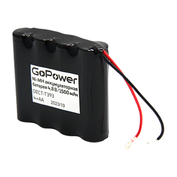 Аккумулятор для радиотелефонов GoPower T393 PC1 NI-MH 1500mAh (1/10/120) 