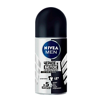 Дезодорант мужской Nivea черное и белое Original роликовый 50мл (1/30)