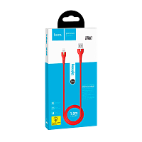 Кабель HOCO X45 USB (m)-Lightning (m) 1м 2.4A силикон красный (1/22/220)