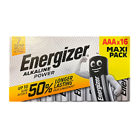 Батарейка Energizer Alkaline power LR03 AAA BOX16 Alkaline 1.5V (16/192/9216/64512)