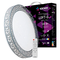 Светильник настенно-потолочный Космос Loft-G Premium 120W 230V LED накладной пульт ДУ серый (1/5)