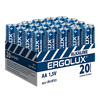 Батарейка Ergolux LR6 AA БОКС20 ПРОМО Alkaline 1.5V (20/480) 