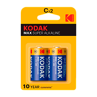 Батарейка Kodak MAX LR14 C BL2 Alkaline 1.5V (2/20/200/6000) 