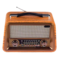 Радиоприемник DEESPI S1217 RE-07 пластик BT/AM/FM/SW/USB/AUX/MicroSD РЕТРО-стиль (1/8) 