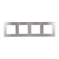 Рамка ЭРА 12-5104-03 4-местная горизонтальная алюминий,сатин (1/10/100)