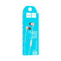 Наушники внутриканальные HOCO M16 с микр. серебряный (1/30/300)