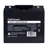 Аккумулятор свинцово-кислотный GoPower LA-12180 12V 18Ah клеммы под болт M5 (1/2)