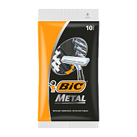 Бритва одноразовая BIC "Metall" 1 лезвие 10шт. (1/20)