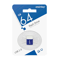 Флеш-накопитель Smartbuy Lara 64GB USB2.0 пластик синий