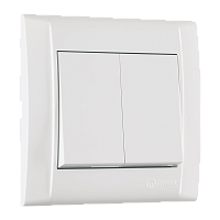 Выключатель Makel Defne 2-клав.10A пластик белый 42001003 (1/12)