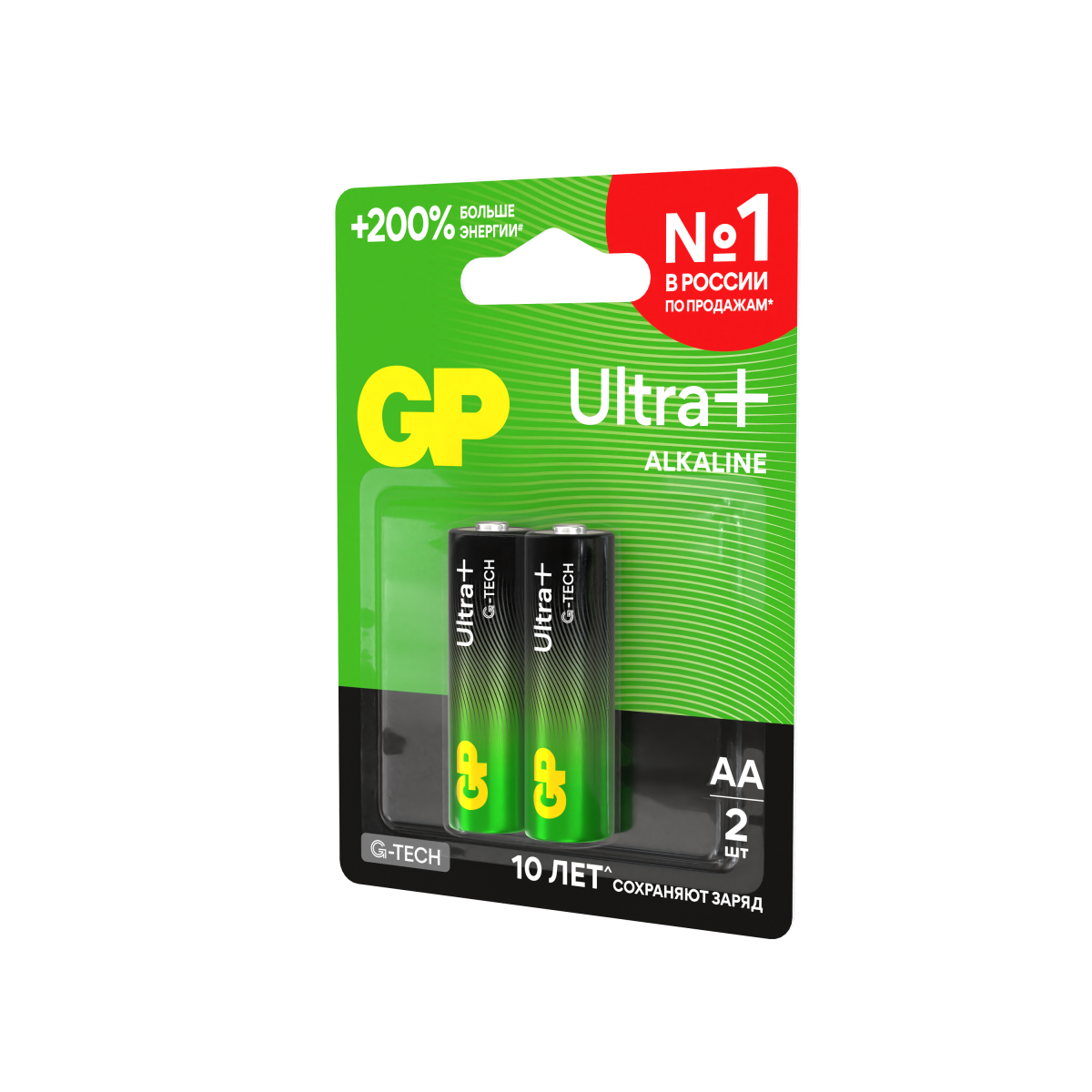 Батарейка GP ULTRA PLUS G-tech LR6 AA BL2 Alkaline 1.5V (2/20/160)