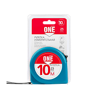 Рулетка измерительная Smartbuy ONE Tools 10м*25мм пластик фиксатор голубой (1/48) 