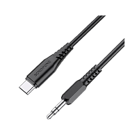 Кабель AUX Borofone BL8 Jack 3.5mm (m)-Type-C (m) 1м TPE черный (1/360) 