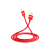 Кабель HOCO U55 USB (m)-microUSB (m) 1.2м 2.4A ткань красный (1/25/250)