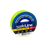Изолента Safeline 19мм*25м ПВХ желтый зеленый (10/160)