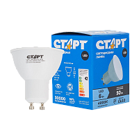 Лампа светодиодная Старт GU10 6W 220V рефлектор (1/10/100)
