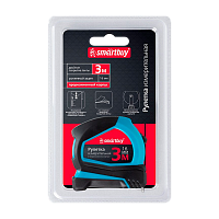 Рулетка измерительная Smartbuy Tools 3м*16мм резина фиксатор голубой