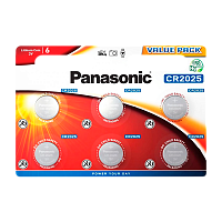 Батарейка Panasonic Power Cells CR2025 BL6 Lithium 3V в блистере (6/120/480) 