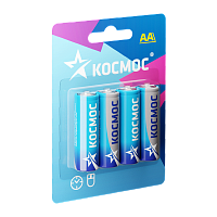 Батарейка Космос R6 AA BL4 Zinc Carbon 1.5V (4/64/768)
