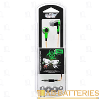 Наушники внутриканальные Smartbuy Toxic зеленый (1/50) 