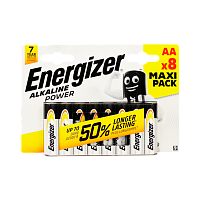 Батарейка Energizer Alkaline power LR6 AA BL8 Alkaline 1.5V (8/96)