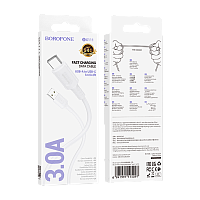 Кабель Borofone BX111 USB (m)-Type-C (m) 1м 3.0A ПВХ белый