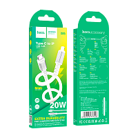 Кабель HOCO X85 Lightning (m)-Type-C (m) 1м 20W TPE белый (1/35/350)