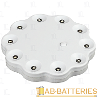 Фонарь туристический Трофи TK10 2.88W 10LED от батареек диск белый в коробке (1/40/240)