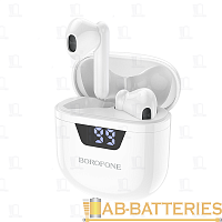 Наушники вставные Borofone BW05 bluetooth 5.1 с микр. белый (1/20/120) 