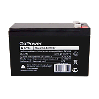 Аккумулятор свинцово-кислотный GoPower LA-1290 12V 9Ah клеммы T2/ F2 (1/5)