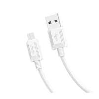 Кабель HOCO X37 USB (m)-microUSB (m) 1м 2.4A ПВХ белый (1/31/310)
