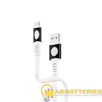 Кабель Borofone BX35 USB (m)-microUSB (m) 1м 2.4A TPE белый (1/360)
