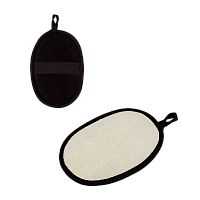 Мочалка массажная Рыжий кот полиэстер черный (1/12/96)