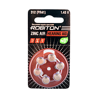 Батарейка Robiton HEARING AID ZA312 BL6 Zinc Air 1.45V