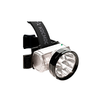 Фонарь налобный Космос H10 1.5W 10LED от аккумулятора серебряный (1/12/96)