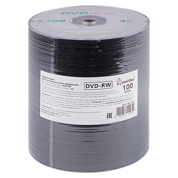Диск DVD-RW Smartbuy 4.7GB 4x 100шт. Б/УП (100/600) 