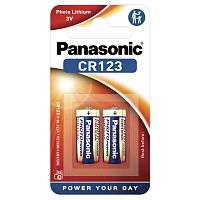Батарейка Panasonic CR123A BL2 Lithium (2/20/200)